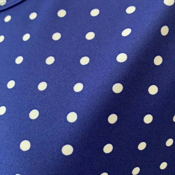 NWT Lularoe Maria Maxi dress Blue white Polka dot - Picture 3 of 7